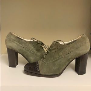 Joan & David Suede & Alligator Heeled Loafers 👞